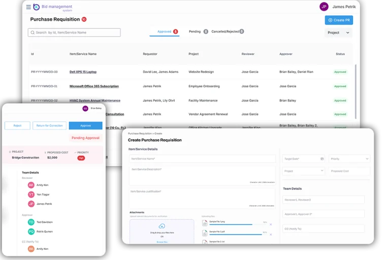 Purchase Requisition Dashboard - ProcureKey