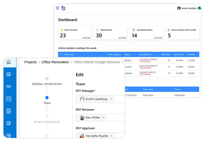 RFX Dashobard Card - ProcureKey